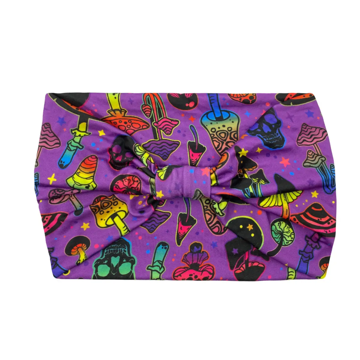 Women's Printed Bow Headband with Wide Elastic Band - Image 103