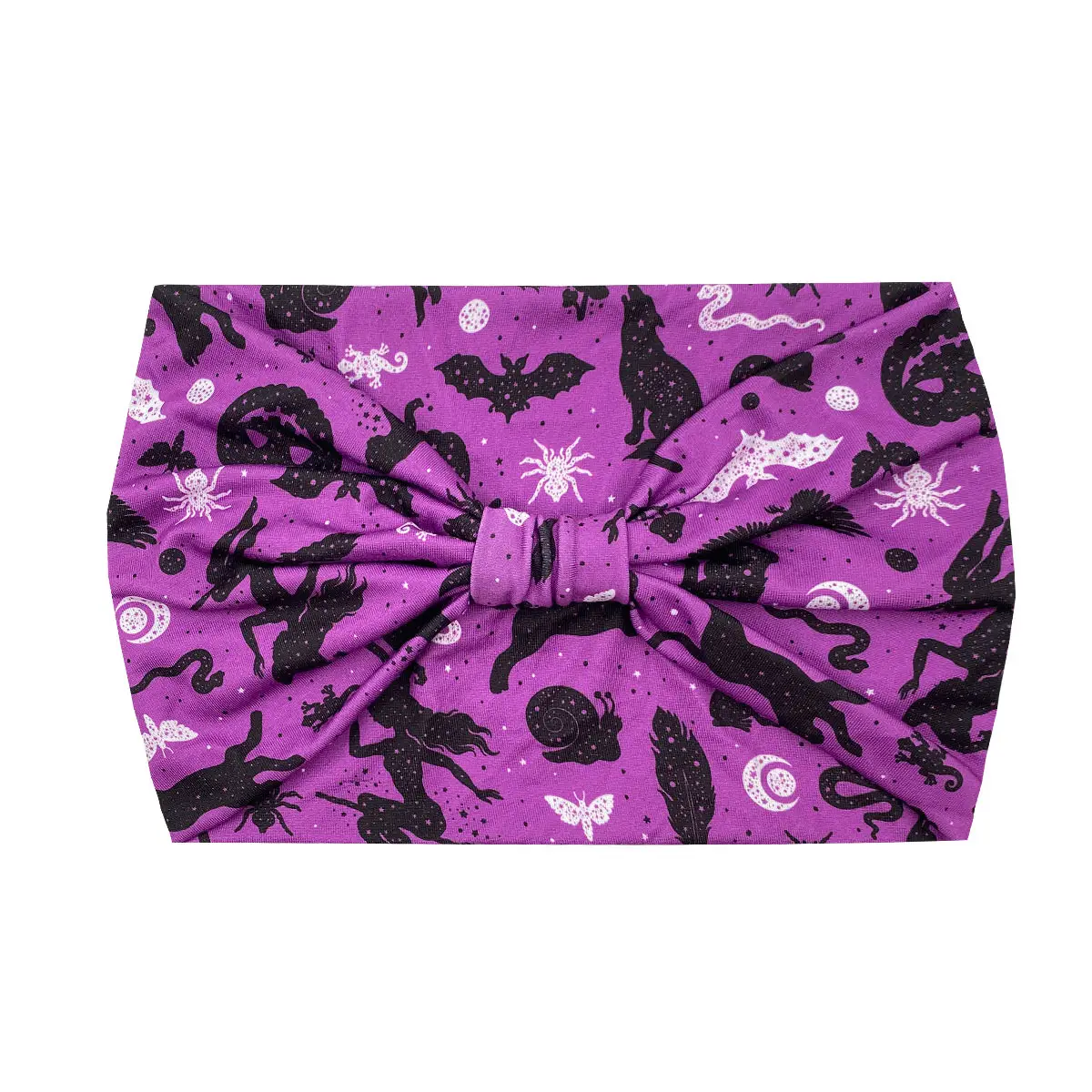 Women's Printed Bow Headband with Wide Elastic Band - Image 104