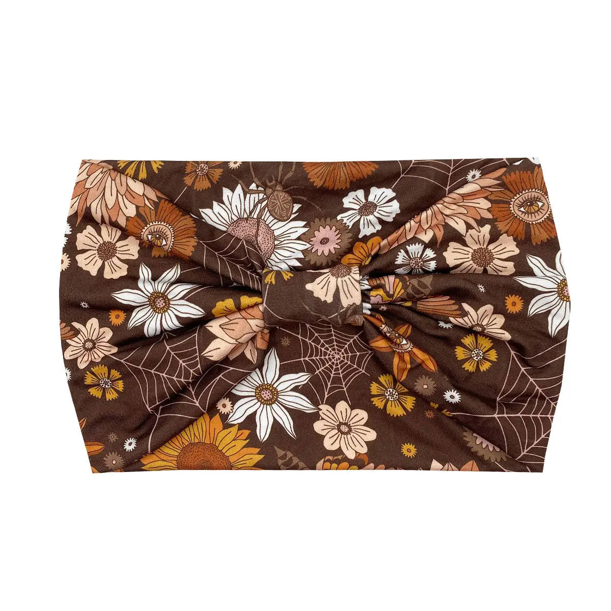 Women's Printed Bow Headband with Wide Elastic Band - Image 107