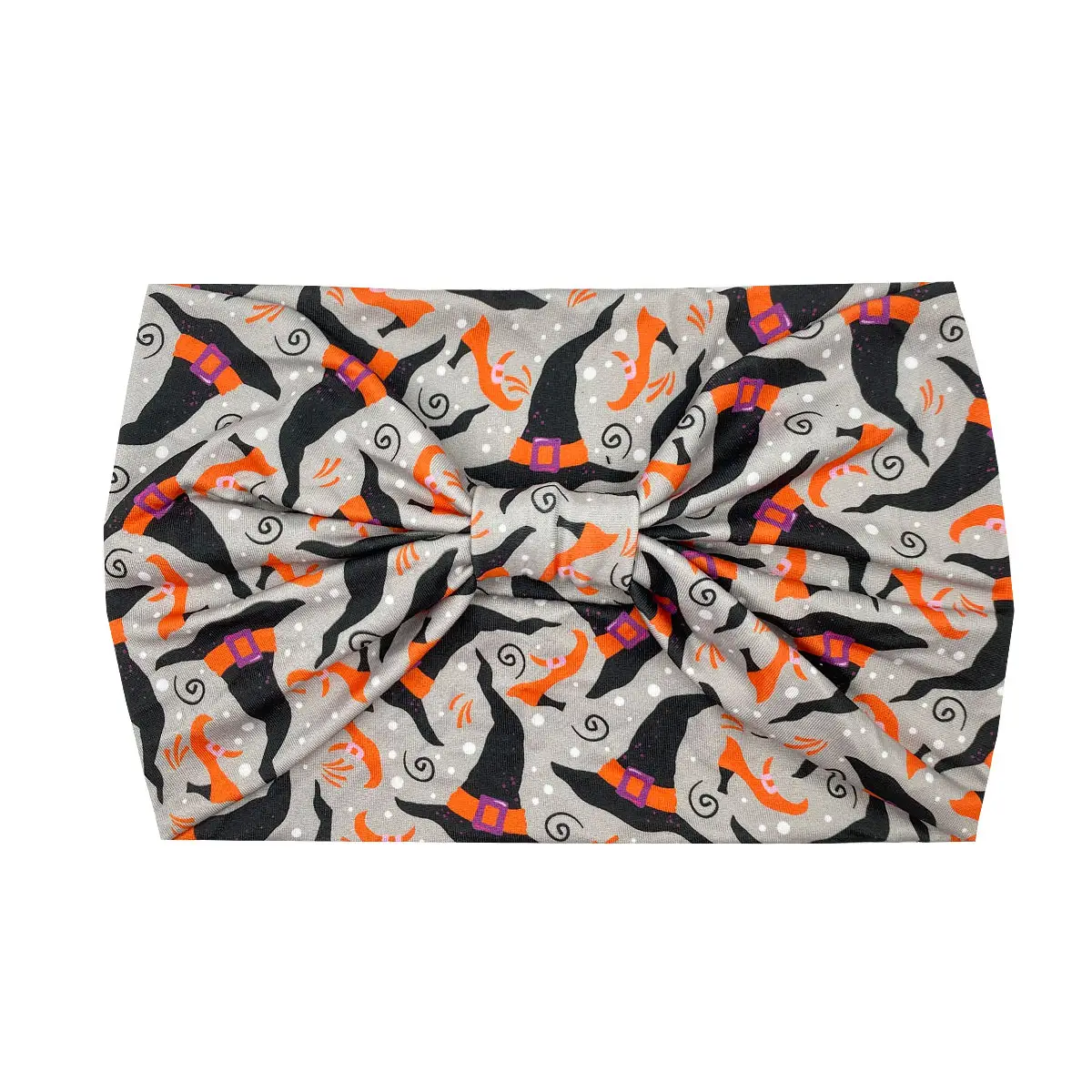 Women's Printed Bow Headband with Wide Elastic Band - Image 108