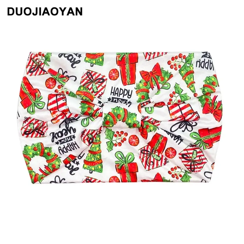 Women's Printed Bow Headband with Wide Elastic Band - Image 112