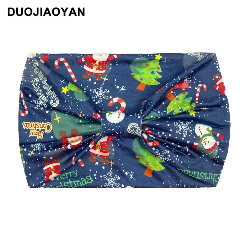 Women's Printed Bow Headband with Wide Elastic Band - Image 113