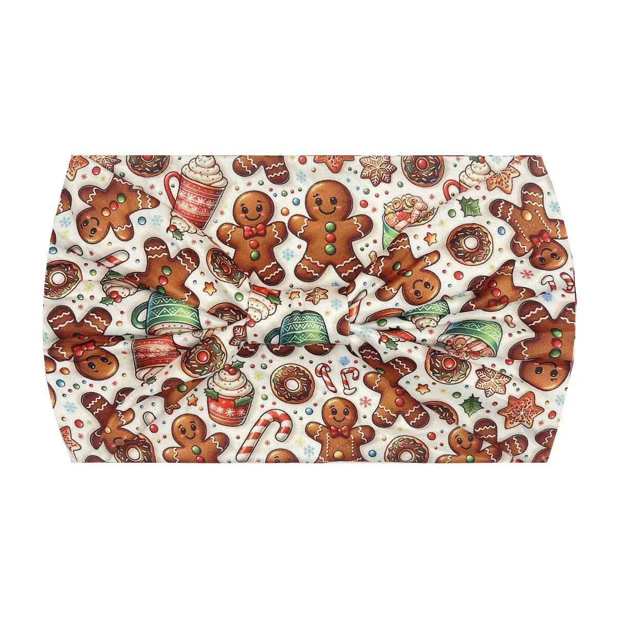 Women's Printed Bow Headband with Wide Elastic Band - Image 114