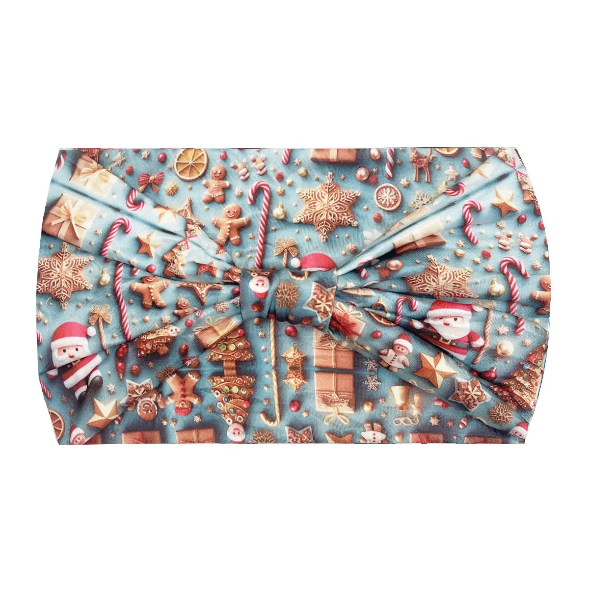 Women's Printed Bow Headband with Wide Elastic Band - Image 115