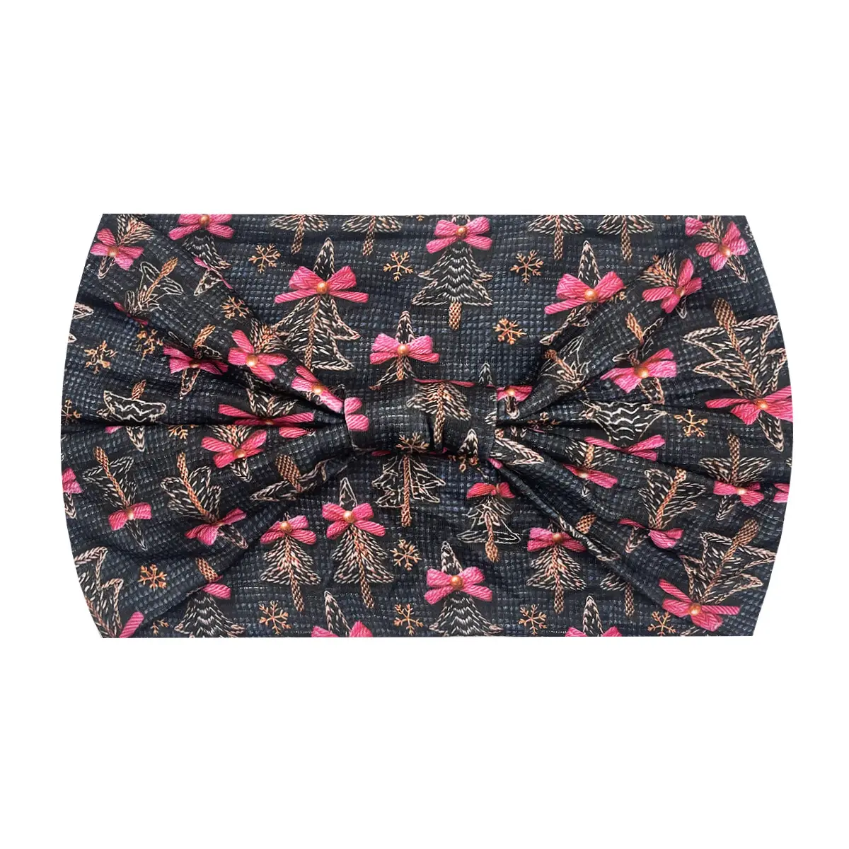Women's Printed Bow Headband with Wide Elastic Band - Image 116