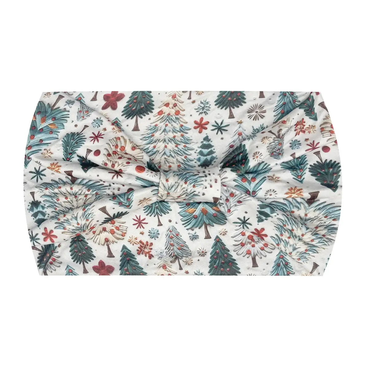 Women's Printed Bow Headband with Wide Elastic Band - Image 118