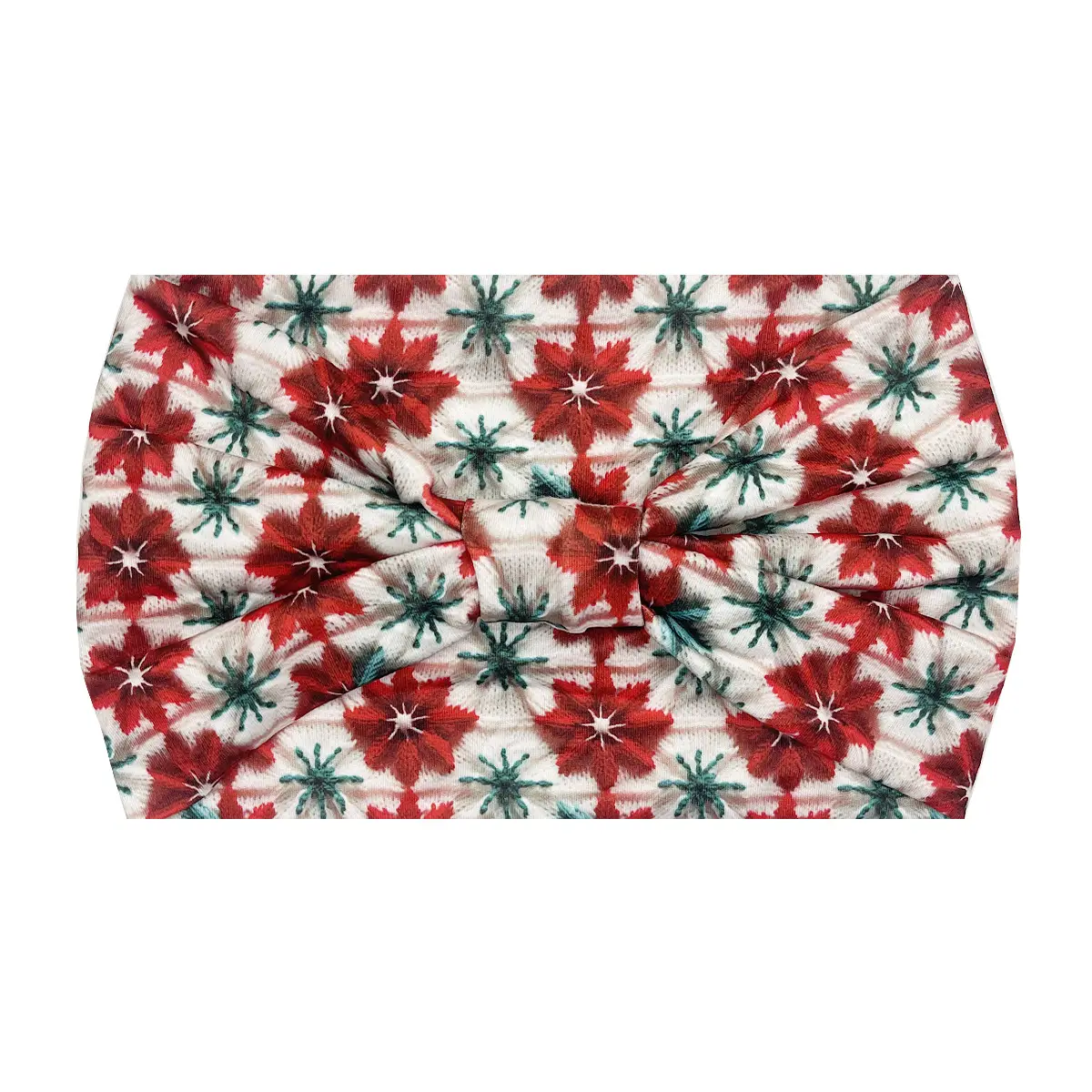 Women's Printed Bow Headband with Wide Elastic Band - Image 119