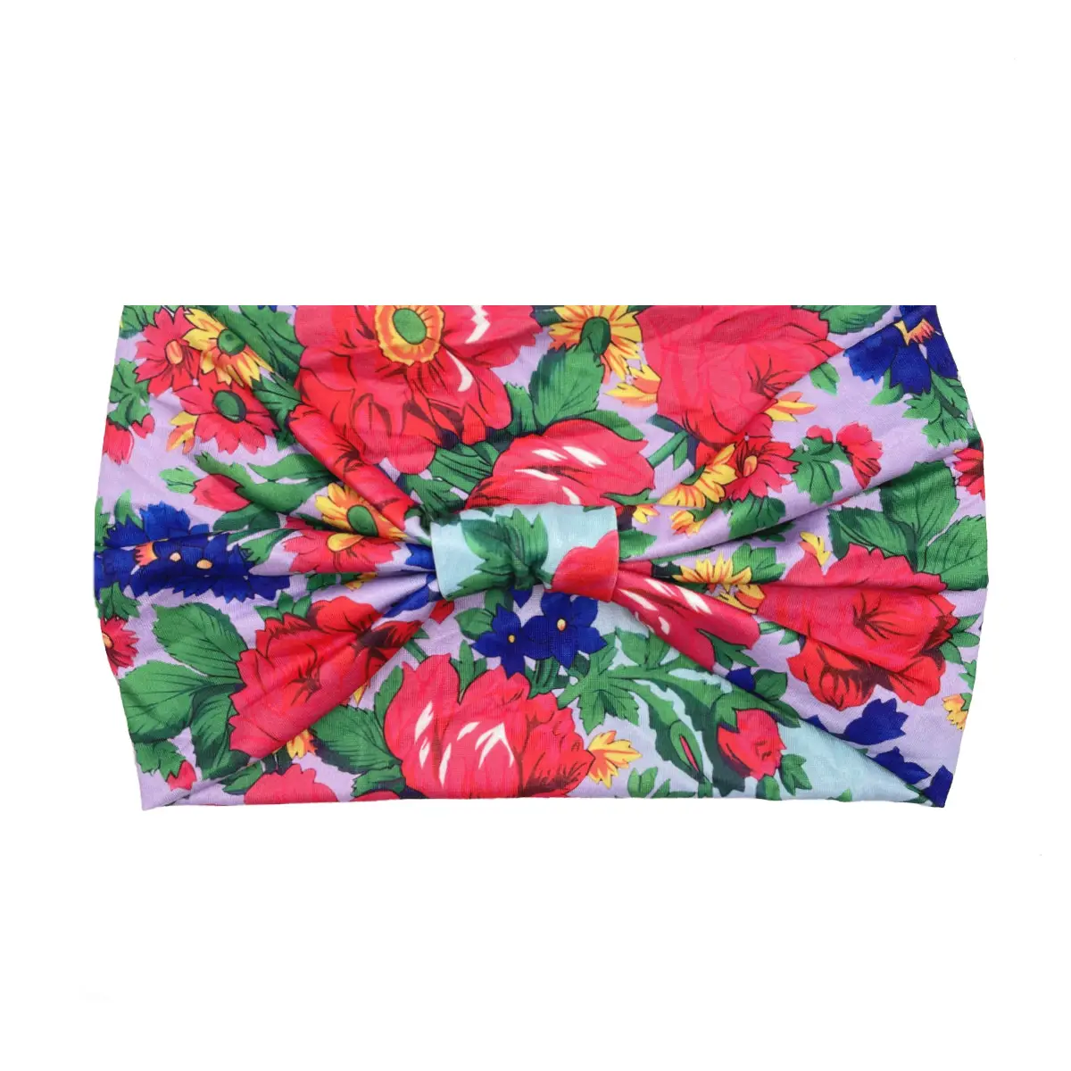 Women's Printed Bow Headband with Wide Elastic Band - Image 123