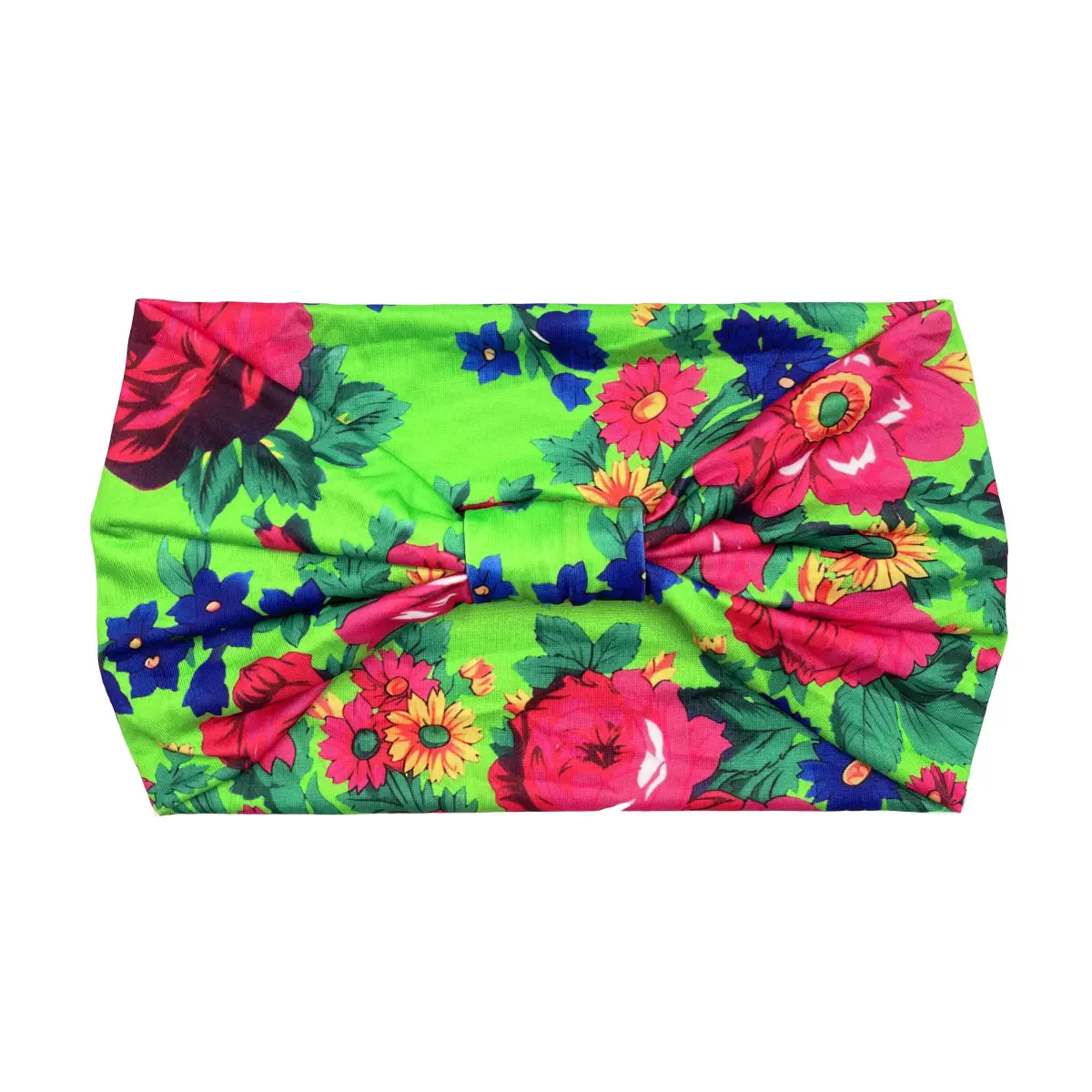 Women's Printed Bow Headband with Wide Elastic Band - Image 124