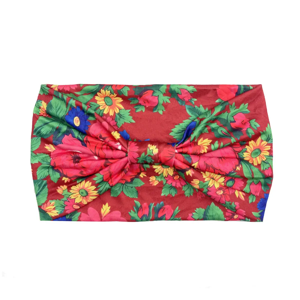 Women's Printed Bow Headband with Wide Elastic Band - Image 126