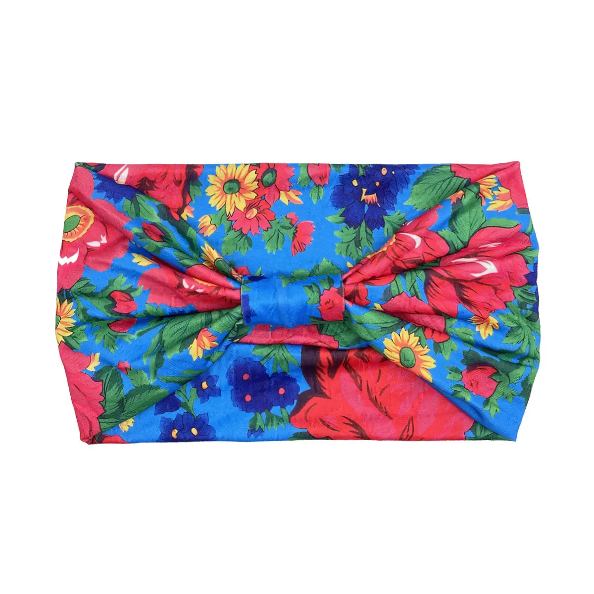 Women's Printed Bow Headband with Wide Elastic Band - Image 128