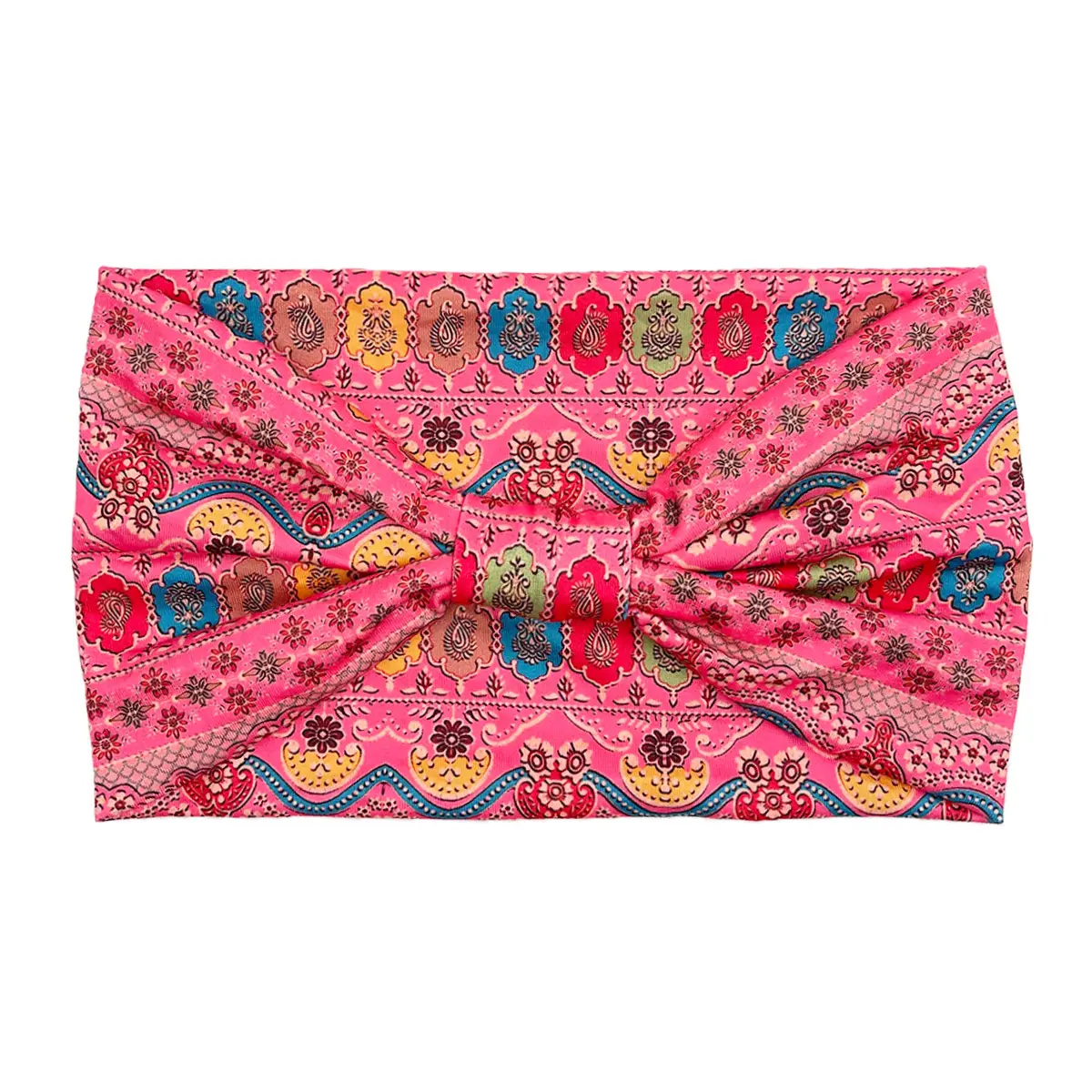 Women's Printed Bow Headband with Wide Elastic Band - Image 134
