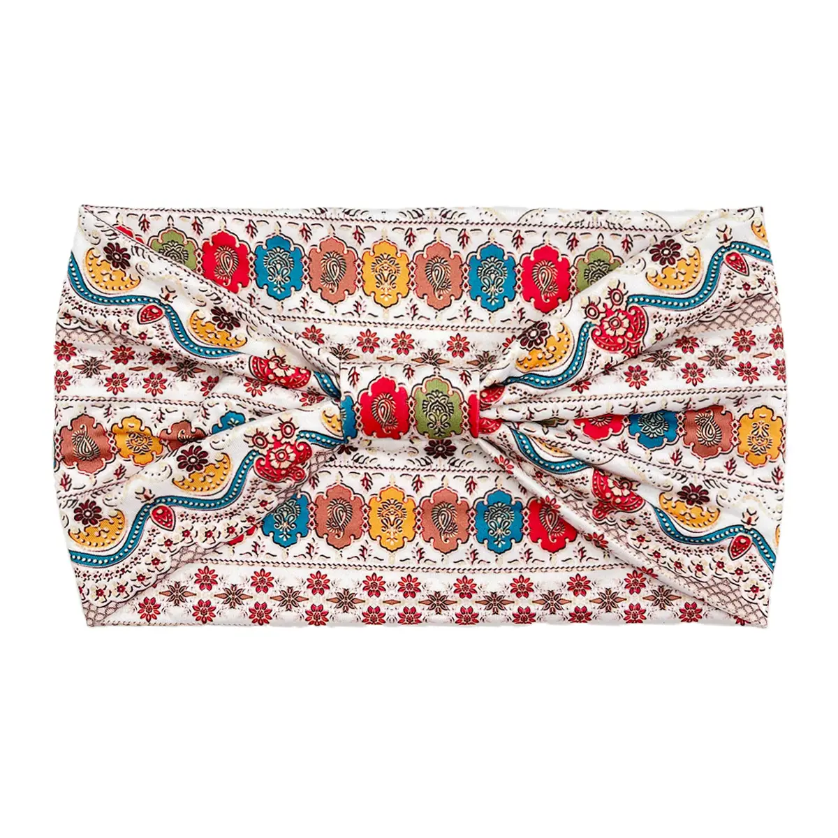 Women's Printed Bow Headband with Wide Elastic Band - Image 135
