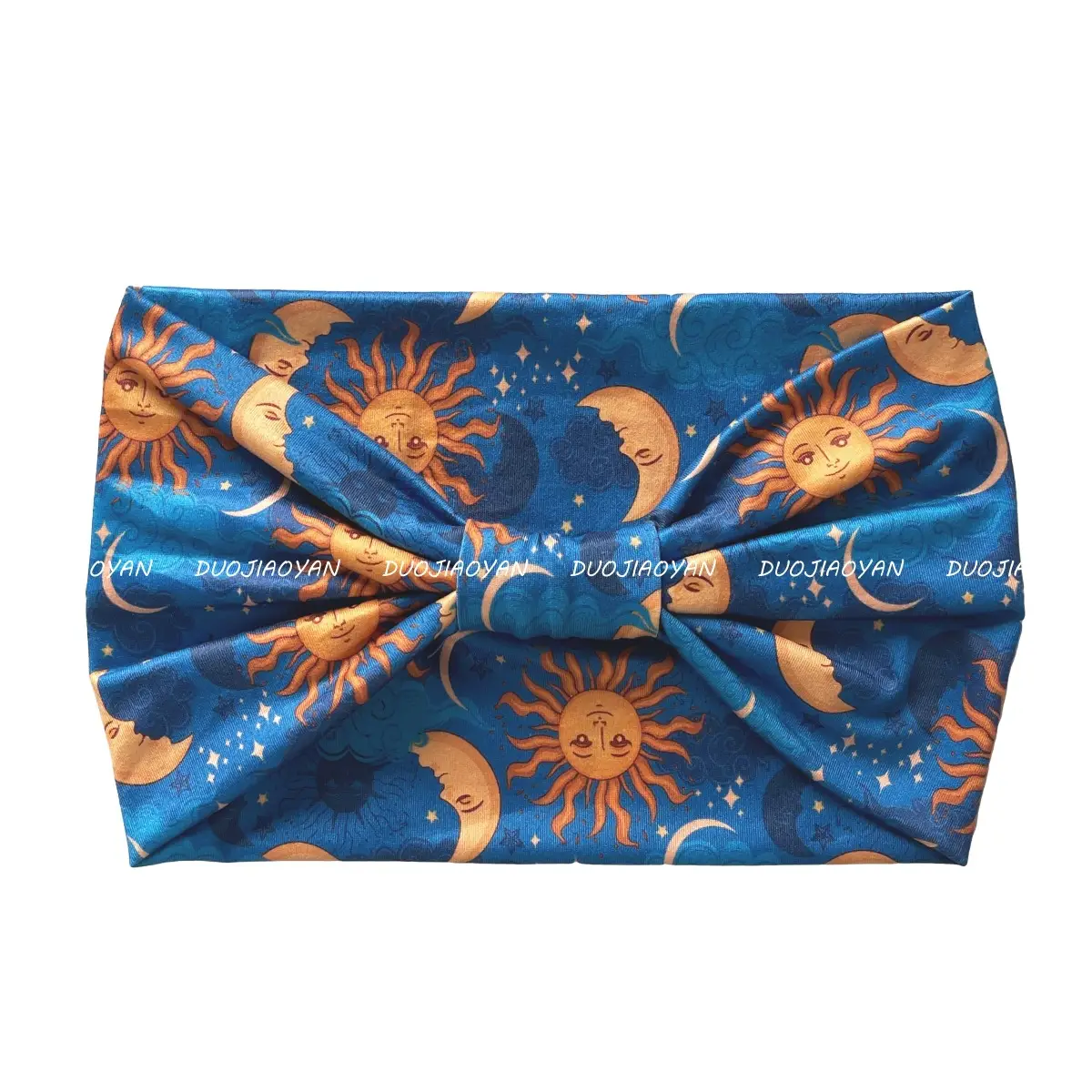 Women's Printed Bow Headband with Wide Elastic Band - Image 152
