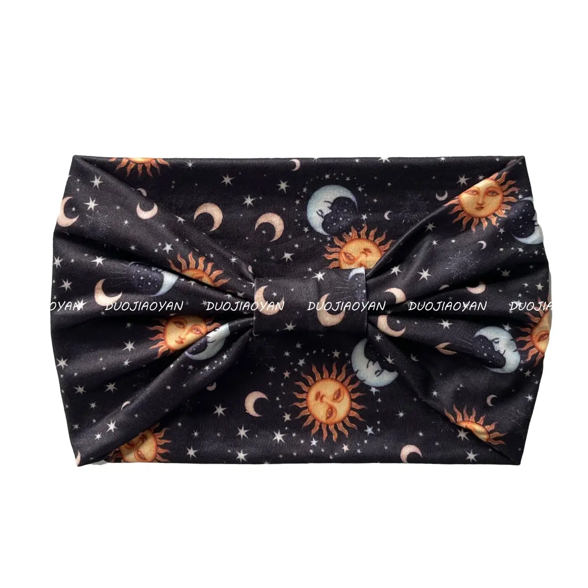 Women's Printed Bow Headband with Wide Elastic Band - Image 154