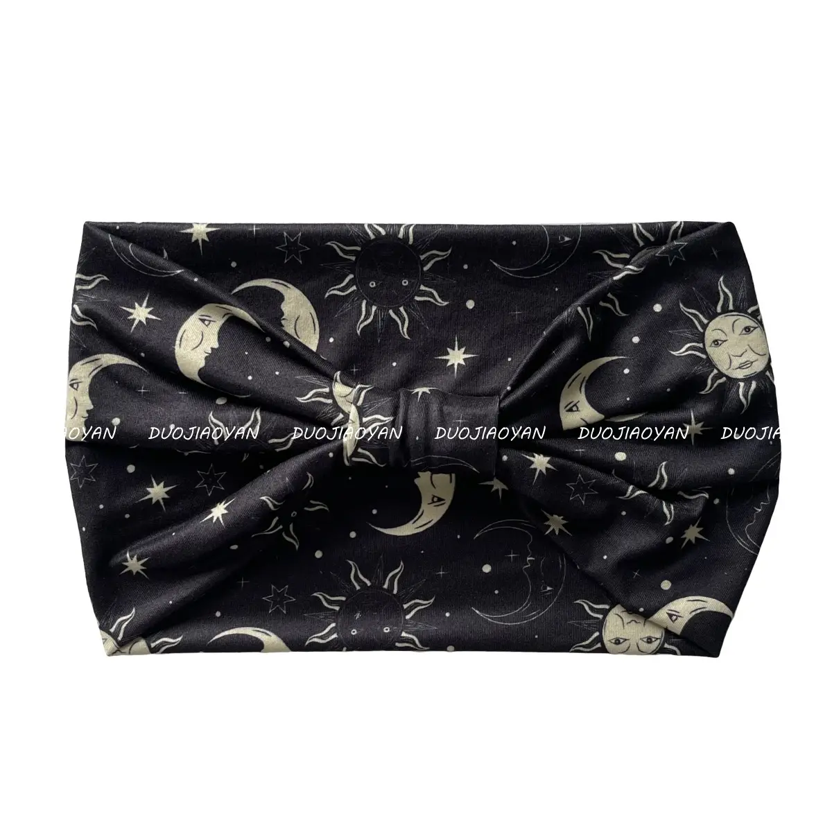 Women's Printed Bow Headband with Wide Elastic Band - Image 155