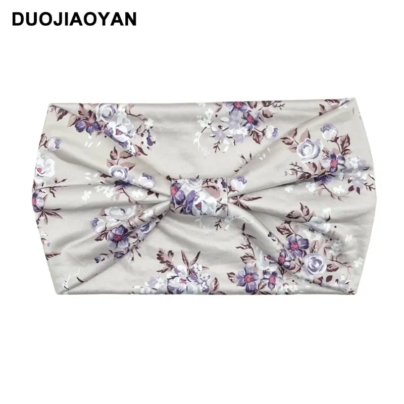 Women's Printed Bow Headband with Wide Elastic Band - Image 18