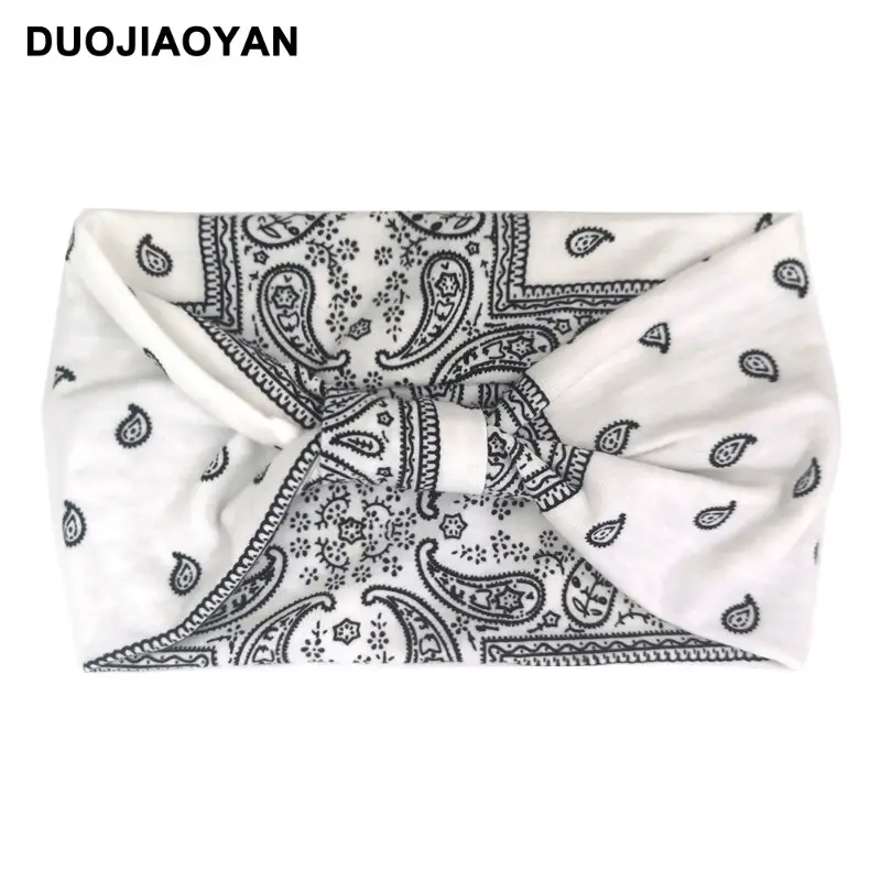 Women's Printed Bow Headband with Wide Elastic Band - Image 60