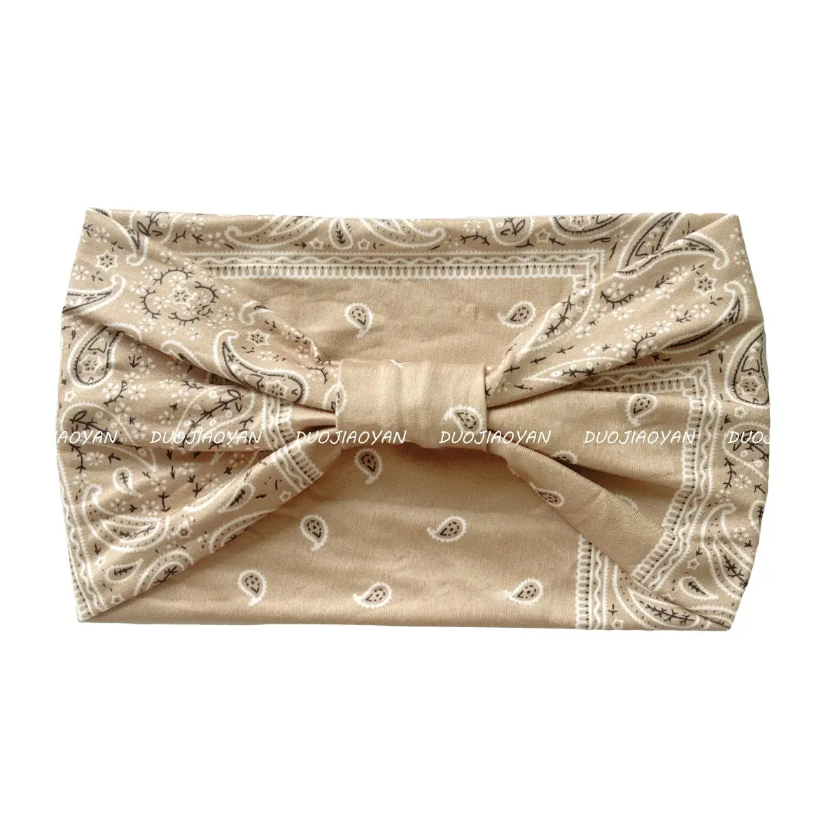 Women's Printed Bow Headband with Wide Elastic Band - Image 66