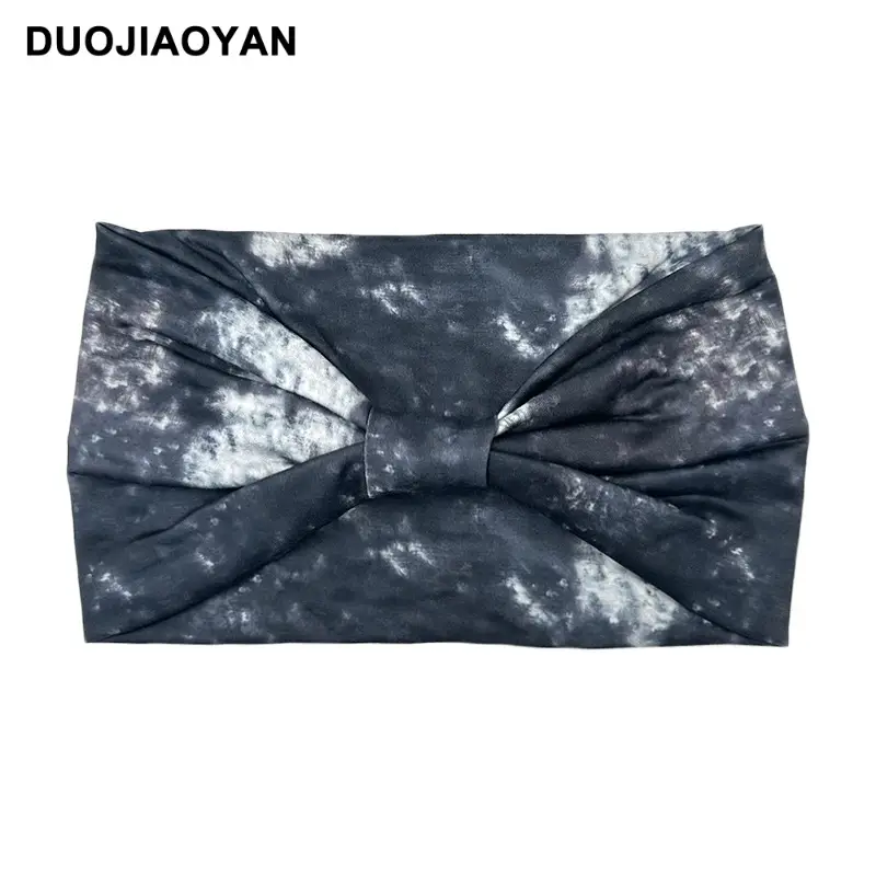 Women's Printed Bow Headband with Wide Elastic Band - Image 75