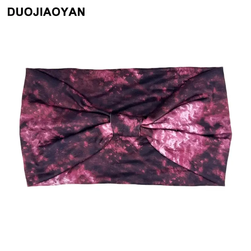 Women's Printed Bow Headband with Wide Elastic Band - Image 76