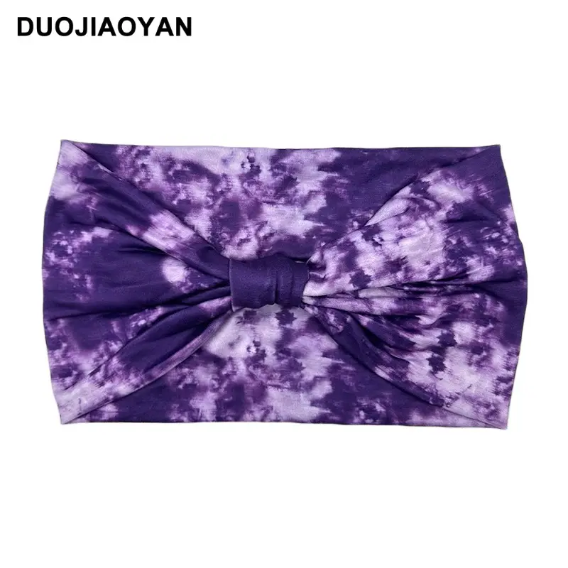 Women's Printed Bow Headband with Wide Elastic Band - Image 79