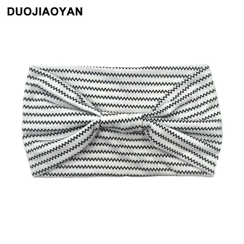 Women's Printed Bow Headband with Wide Elastic Band - Image 80