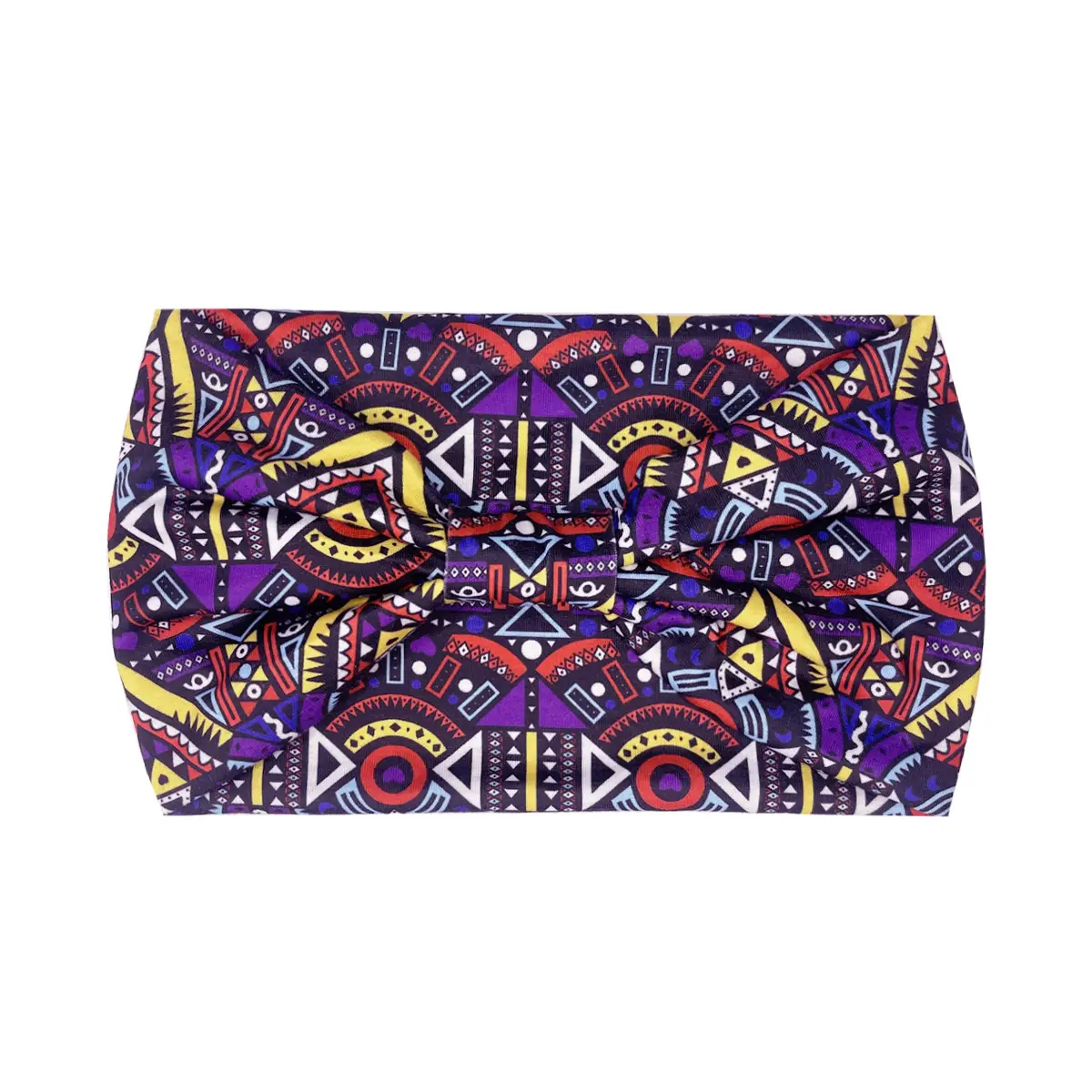 Women's Printed Bow Headband with Wide Elastic Band - Image 84