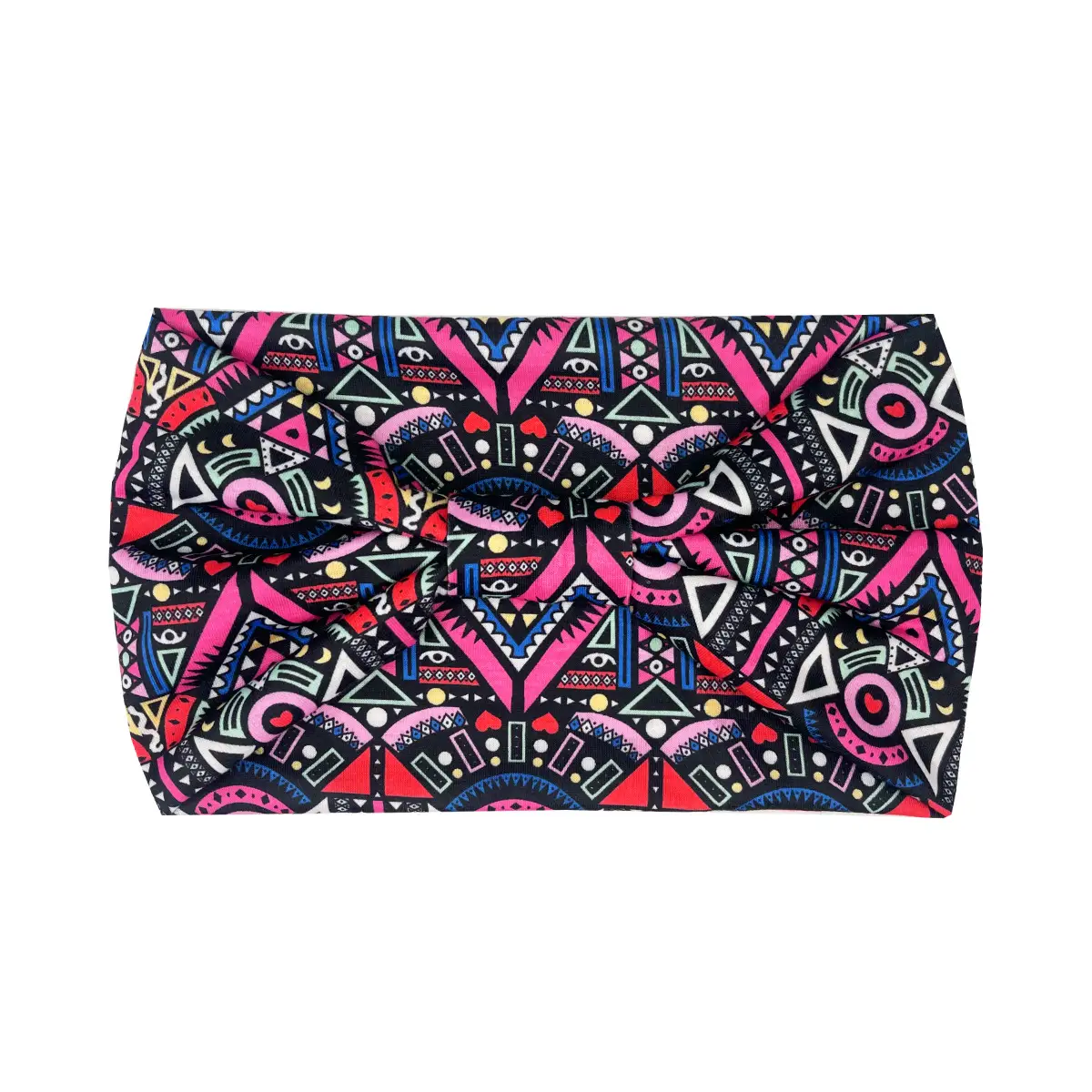 Women's Printed Bow Headband with Wide Elastic Band - Image 85