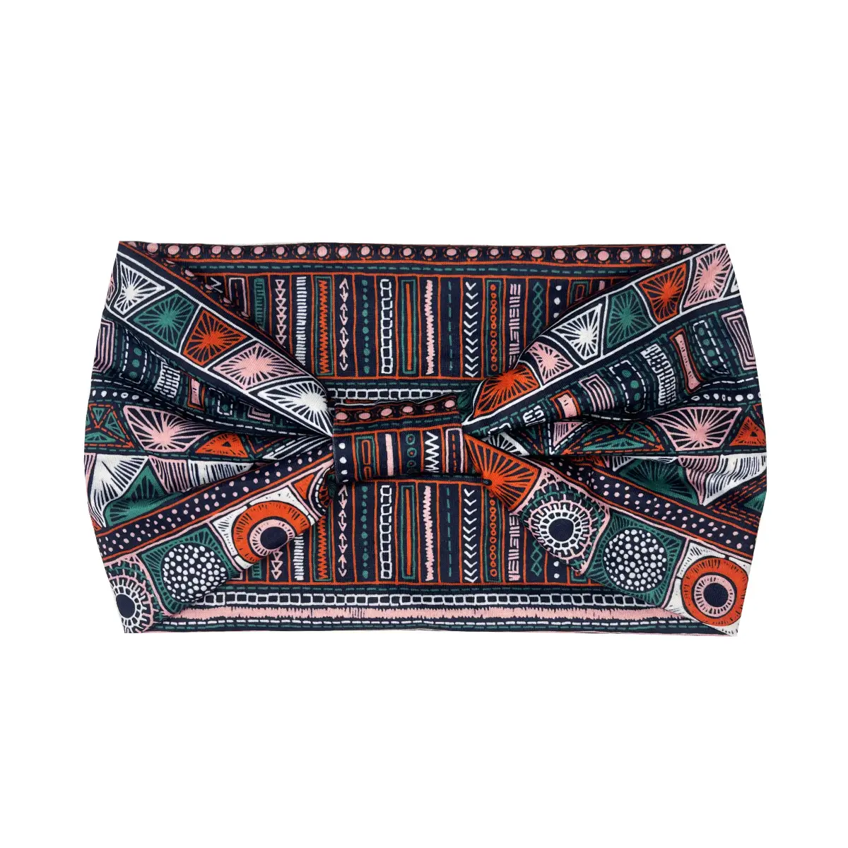 Women's Printed Bow Headband with Wide Elastic Band - Image 89