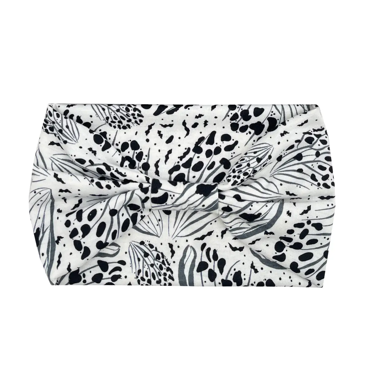 Women's Printed Bow Headband with Wide Elastic Band - Image 92