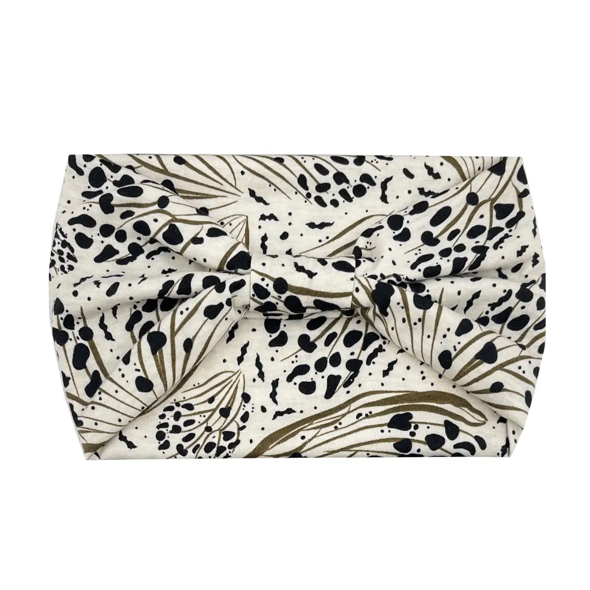 Women's Printed Bow Headband with Wide Elastic Band - Image 93