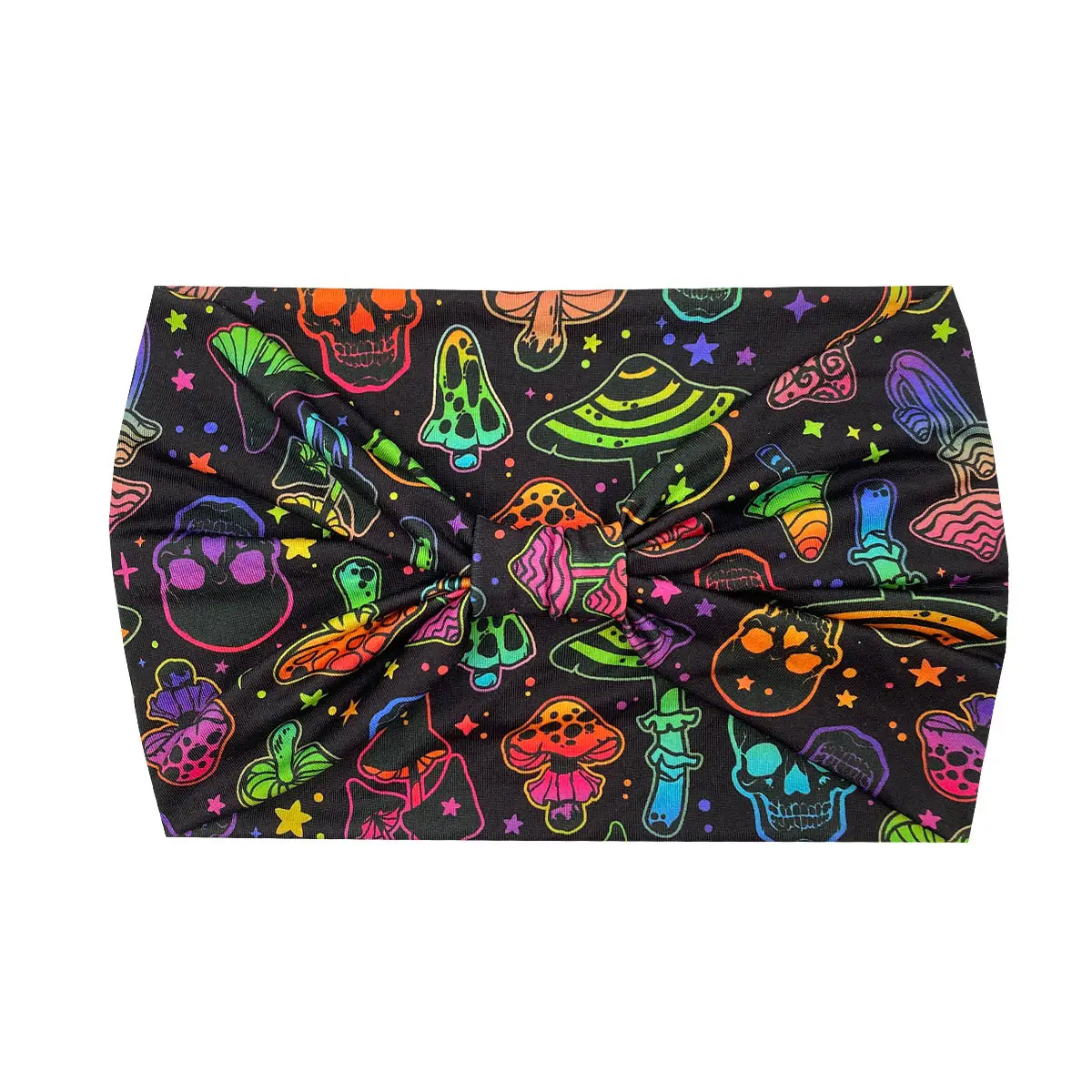 Women's Printed Bow Headband with Wide Elastic Band - Image 96
