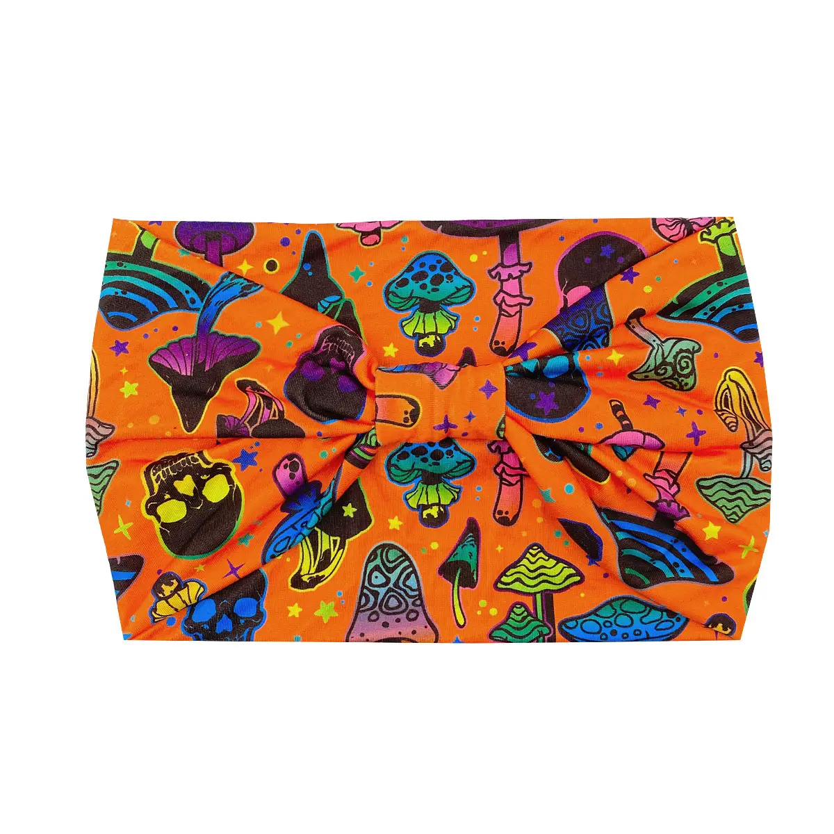 Women's Printed Bow Headband with Wide Elastic Band - Image 98