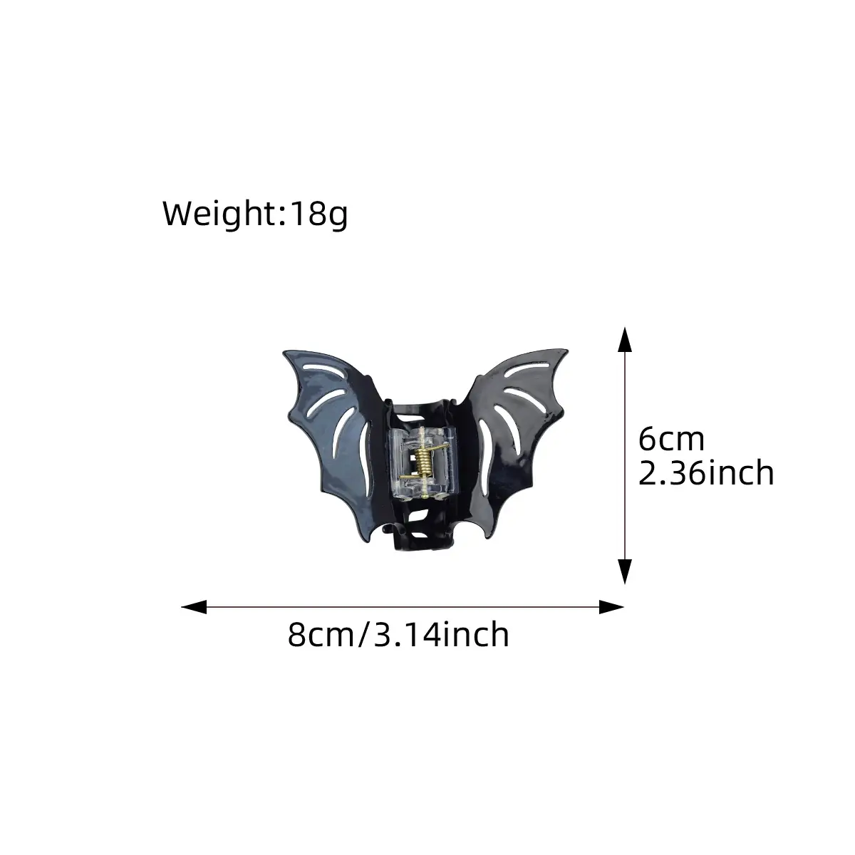 Halloween Bat Hair Clip Red Gothic Style - Image 9