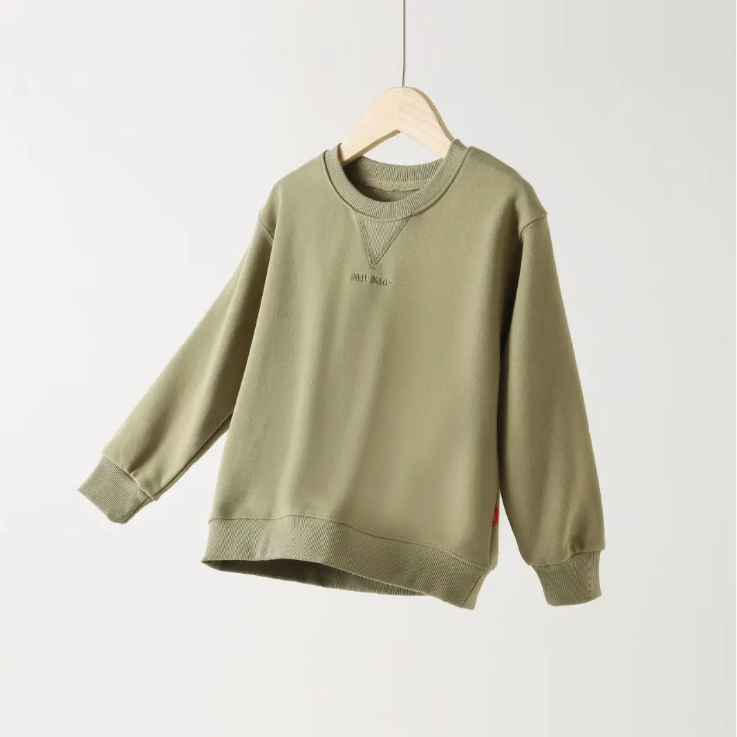Girls Olive Green Sweatshirt Spring New Style - Image 7