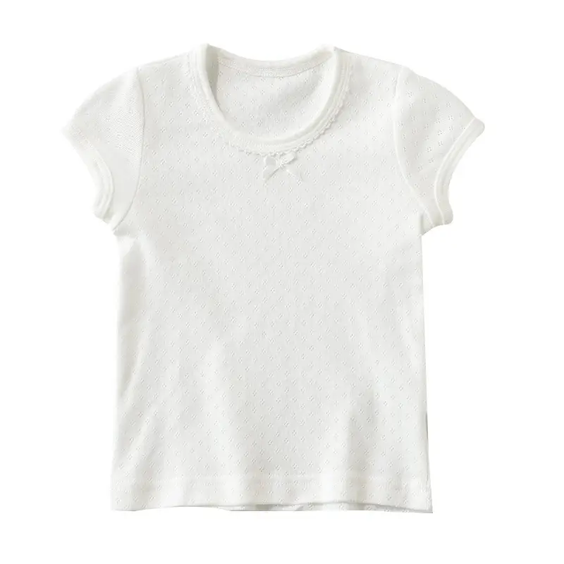 Two-Piece Cotton T-Shirt Vest Set White Summer Wear