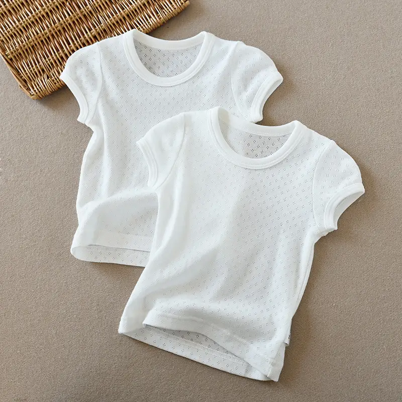 Two-Piece Cotton T-Shirt Vest Set White Summer Wear — feature 16