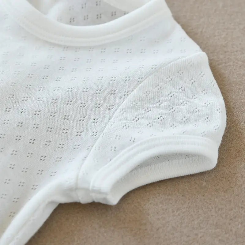 Two-Piece Cotton T-Shirt Vest Set White Summer Wear — feature 18