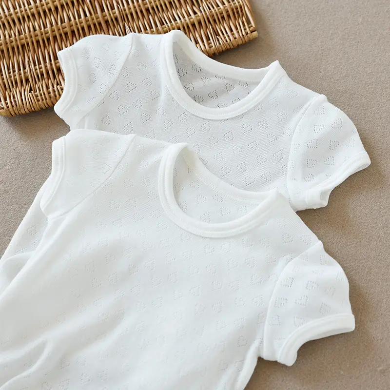 Two-Piece Cotton T-Shirt Vest Set White Summer Wear — feature 8