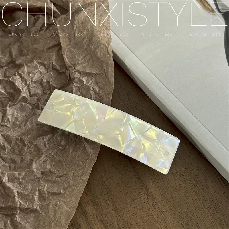Chinyx Style Imitation Acetate Hairpin with Iridescent Pattern - Image 2