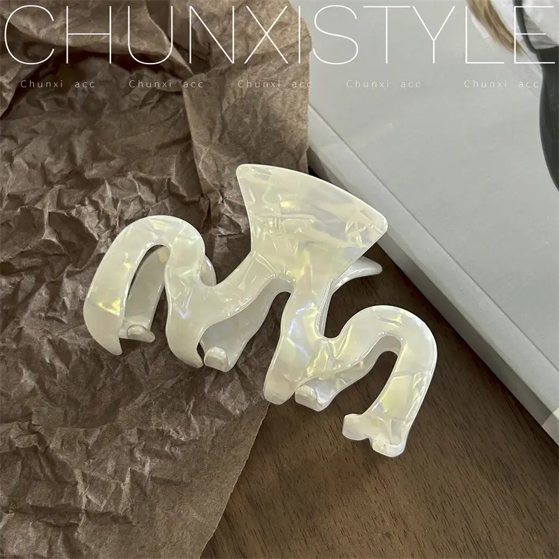 Chinyx Style Imitation Acetate Hairpin with Iridescent Pattern - Image 8