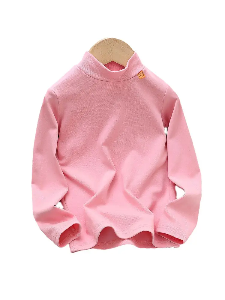 Kids White Long Sleeve Base Layer Shirt with Half Neck - Image 23