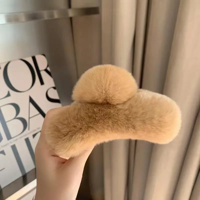 Leopard Print Soft Fur Hair Clips for Women - Image 12