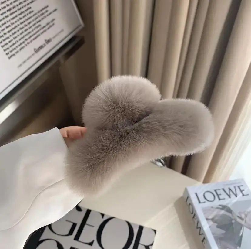 Leopard Print Soft Fur Hair Clips for Women - Image 14