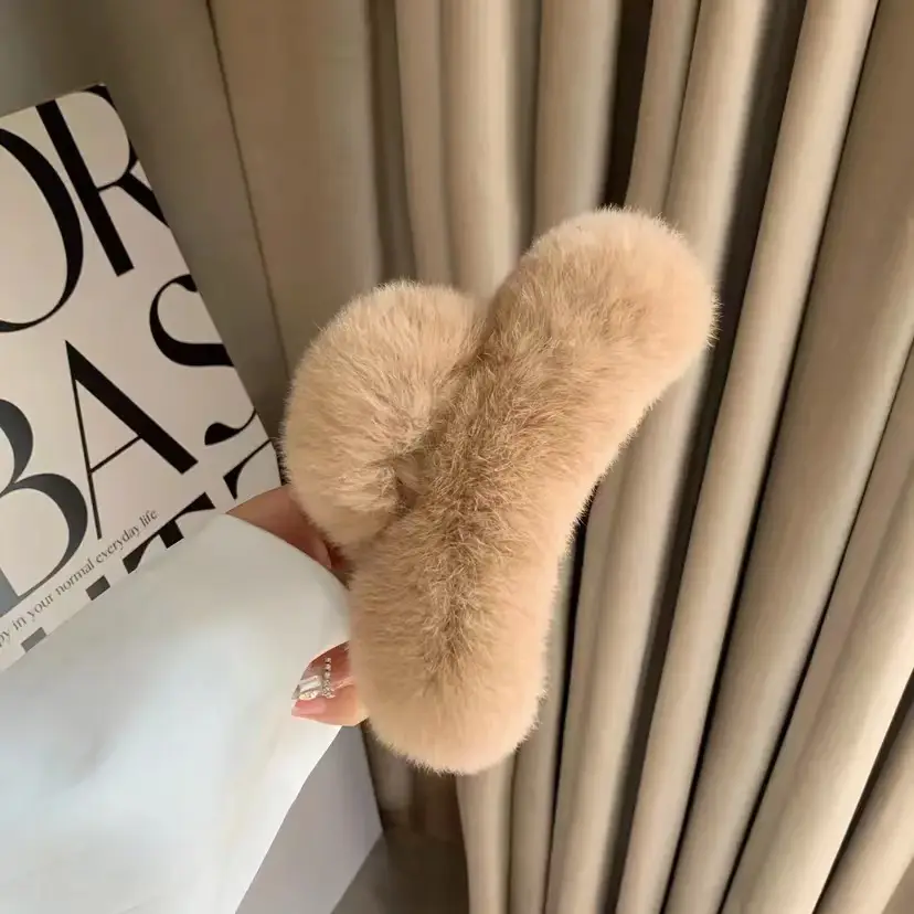 Leopard Print Soft Fur Hair Clips for Women - Image 19