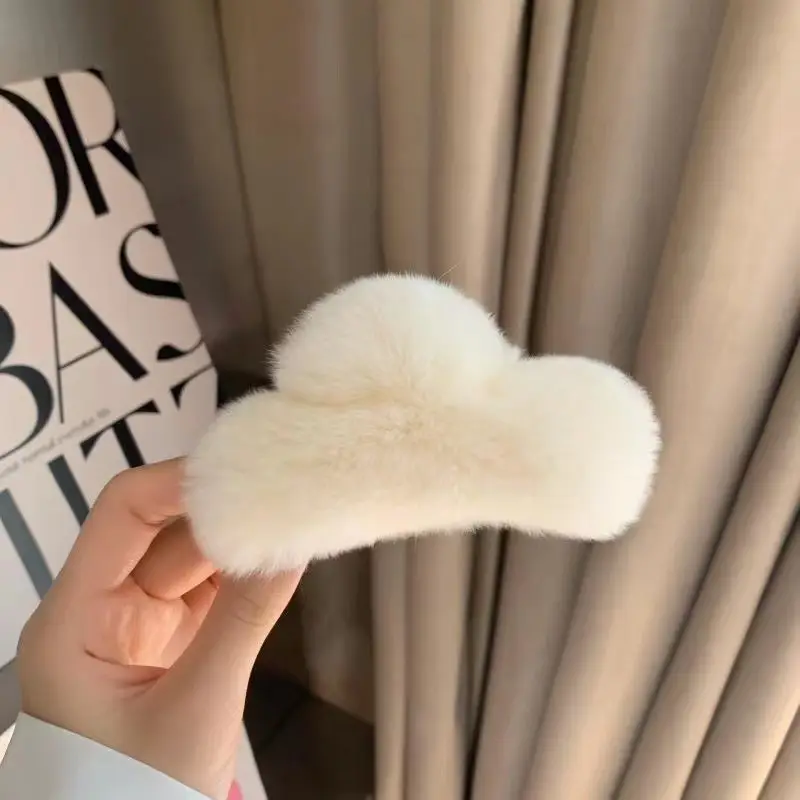 Leopard Print Soft Fur Hair Clips for Women - Image 3
