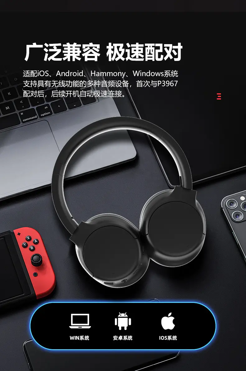 Active Noise Cancelling Over-Ear Bluetooth Headphones β feature 12
