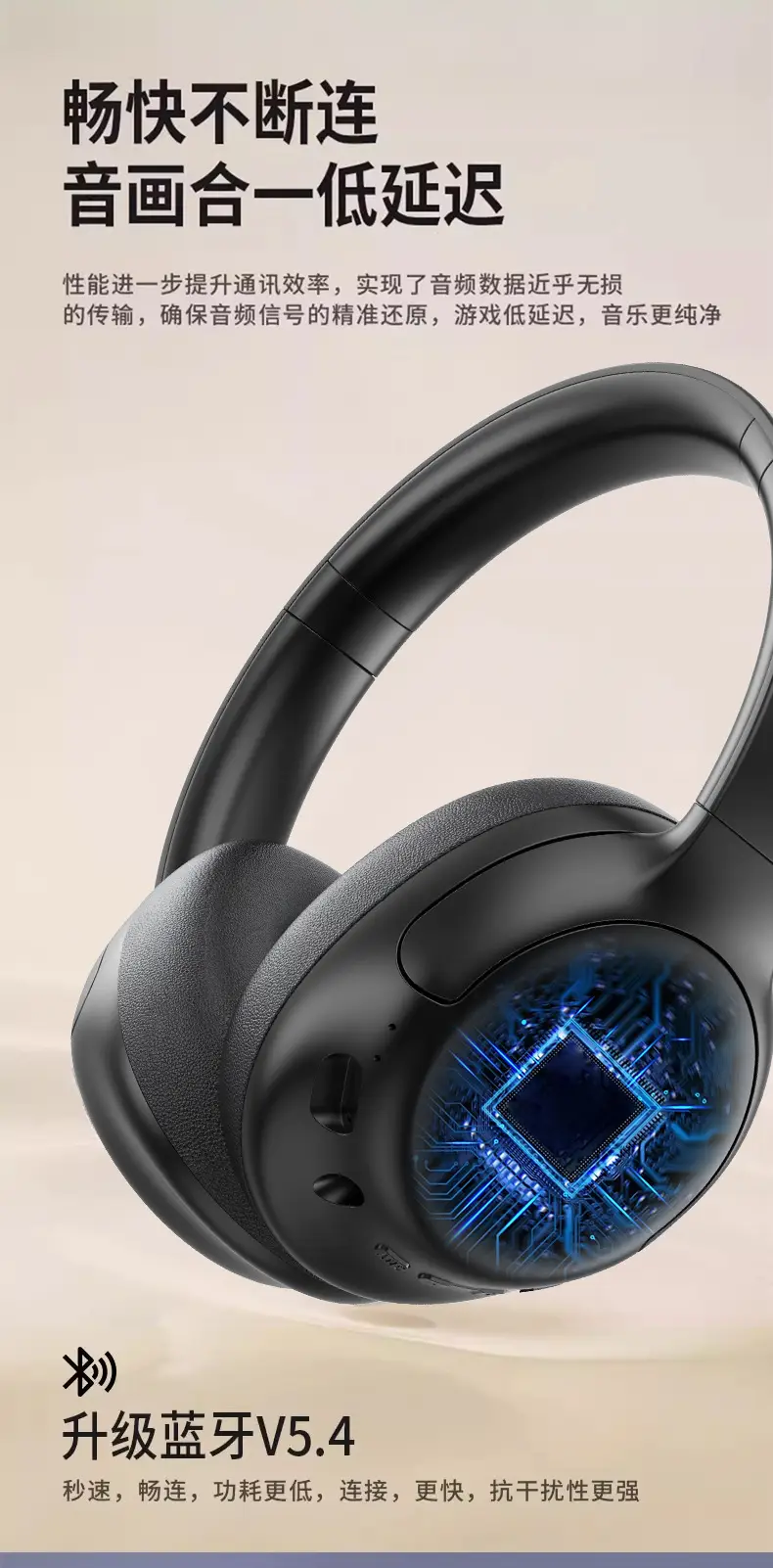 Active Noise Cancelling Over-Ear Bluetooth Headphones β feature 13