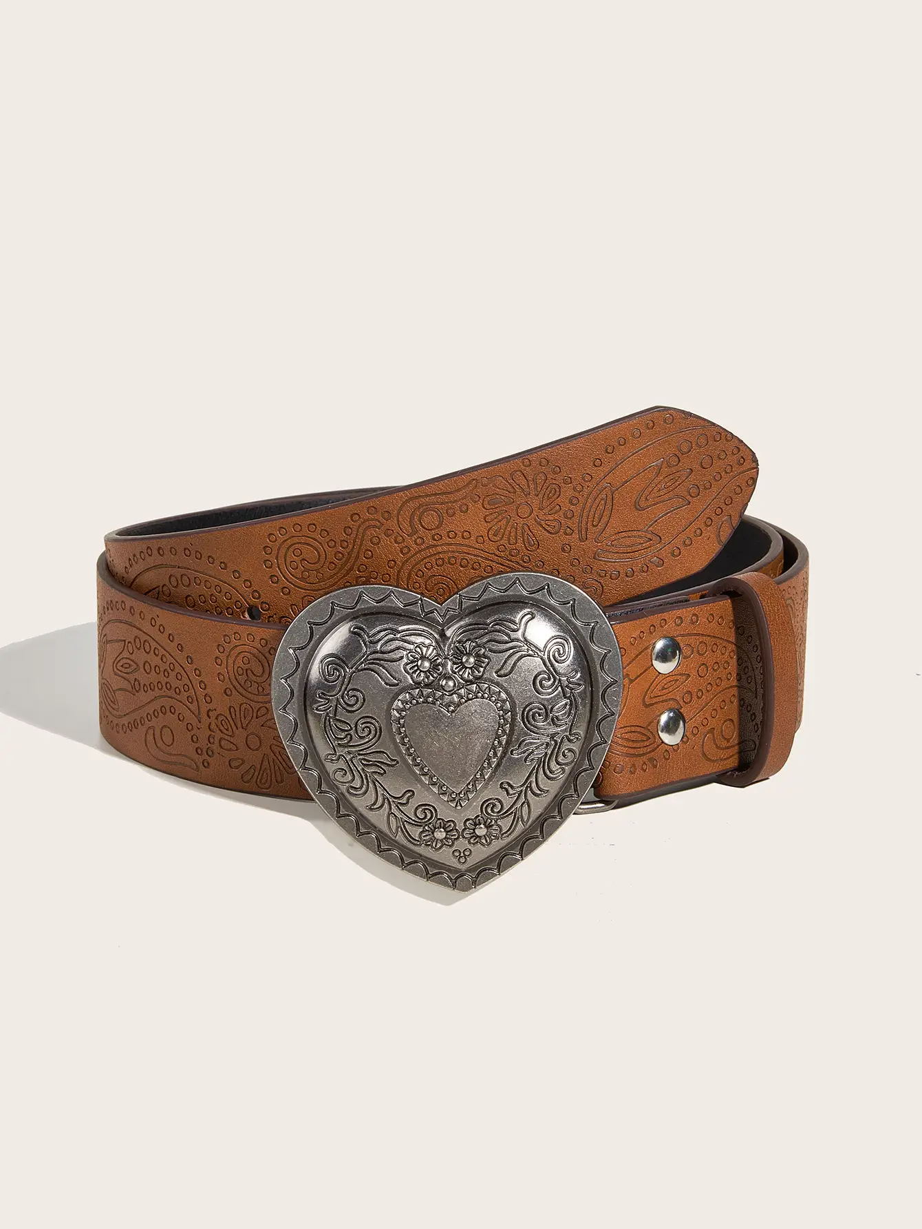 European American Style Hot Girl Belt with Heart Buckle